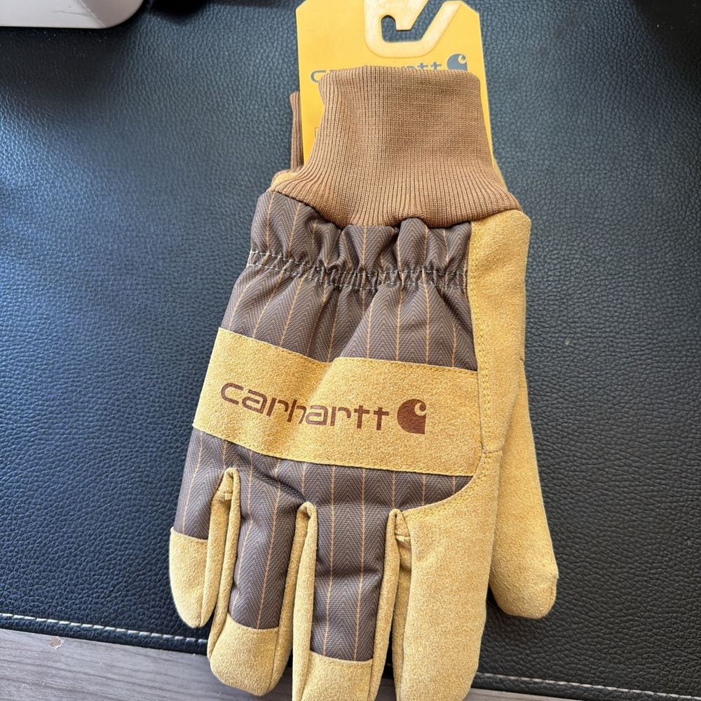 Carhartt XL Brown Cotton Insulated Cold Weather Gloves BRAND NEW